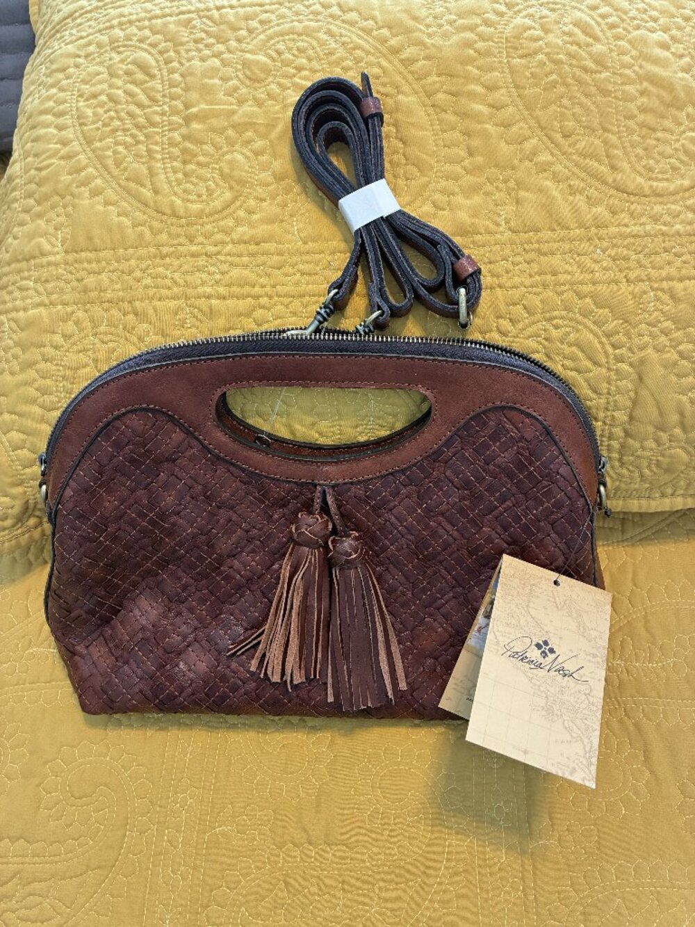 Patricia Nash Sora Braided Stitch Shoulder Bag